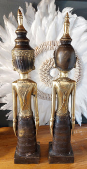 THAILAND STYLE WEDDING COUPLE IN PATINA BRONZE